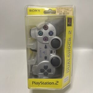 OEM Sony Playstation 2 PS2 Dualshock 2 Satin Silver Controller NEW Sealed